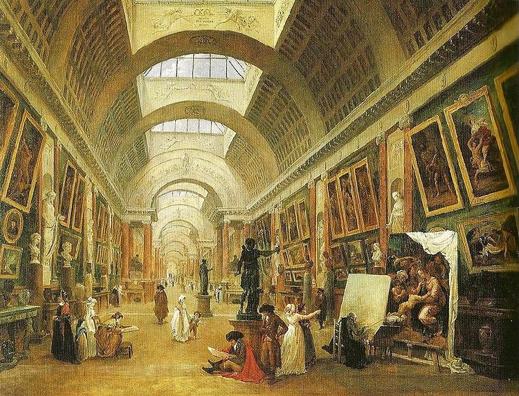 Hubert Robert Die Grand Galerie des Louvre